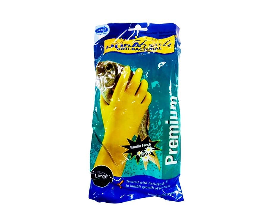 DuraFresh Anti-Bacterial Premium Rubber Gloves Large
